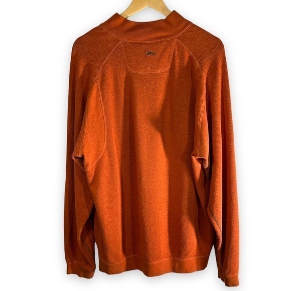 4 for $40 SALE! Tommy Bahama Reversible Half Zip Pullover, Orange/Brown, Size L - Picture 10 of 10